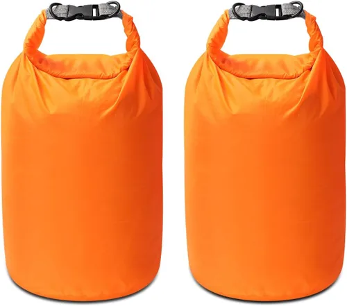 Miniatura 19 de Juego de bolsas secas, impermeables, pequeñas y ligeras, bolsas secas para tabla de remo, kayak, pesca, campamento (morado, 40L, 2 unidades)