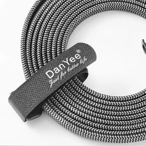 Miniatura 32 de Cable Ethernet Cat 7, DanYee, de nailon CAT7 de alta velocidad, profesional, chapado en oro, cables STP CAT 7 RJ45, cable Ethernet de 3 ft, 10 ft