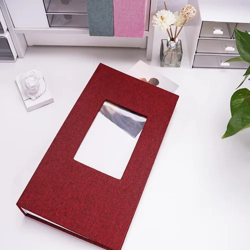 Miniatura 70 de Vienrose - Álbum de fotos de lino con 300 bolsillos de 4 x 6 pulgadas, cubierta de tela, para bodas, familias, aniversarios y bebés Morado