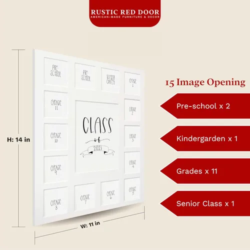 Miniatura 2 de Rustic Red Door Co. RRD Class of 2036 - Tapete de fotos (11 x 14), marco de fotos para collage de fotos, marco de fotos escolares, marco de fotos
