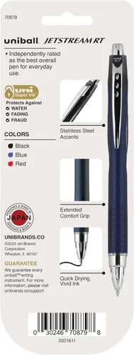 Miniatura 7 de Uniball 70879 Uni-Ball Jetstream Punta Fina 0.7 Mm Paquete de 3, Surtido