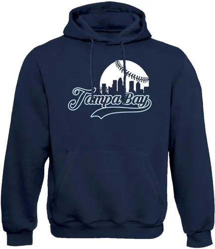 Miniatura 24 de Xtreme Apparrel Cityscape Skyline - Sudadera con capucha para hombre para fanáticos del béisbol