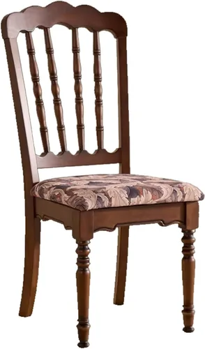 Miniatura 19 de Wooden Dining Chairs Set of 4 Upholstered Kitchen Chair with Slatted Backrest, Classic Armless Dining Chair for Restaurants/Kitchens(Leather Cushion
