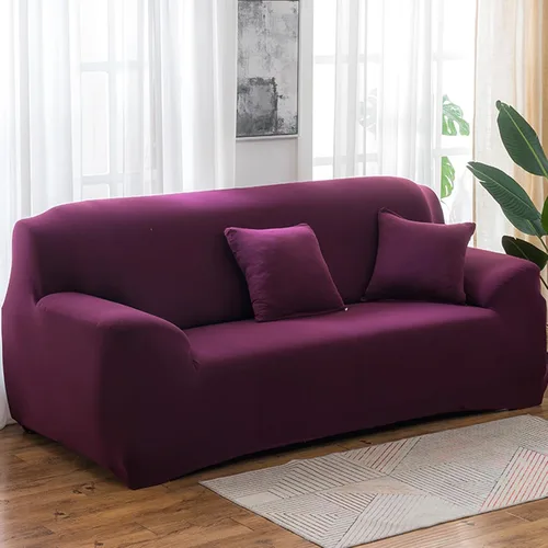 Miniatura 17 de Morbuy Funda súper elástica para sofá, 4 piezas de elastano, funda de sofá modular de color sólido con parte inferior elástica, protector de muebles