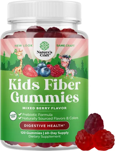 Miniatura 9 de Gomitas de fibra prebiótica alta para niños, suplementos dietéticos de fibra para digestión y estreñimiento, gomitas inmunológicas para niños