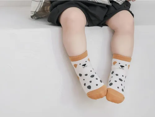 Miniatura 2 de Calcetines para bebé, antideslizantes, mezcla de algodón, elásticos, unisex para niños y niñas, de 0 a 5 años (paquete de 2 pares)