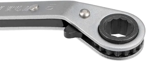 Miniatura 4 de uxcell Llave de trinquete reversible, extremo de caja doble de 0.315 in x 0.394 in, Cr-V
