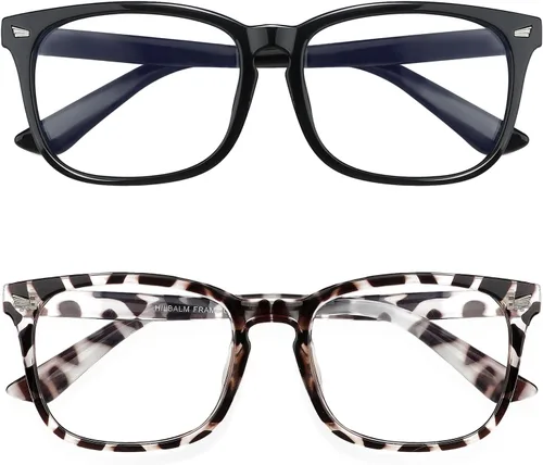Miniatura 13 de Gafas con filtro de luz azul, paquete de 2 lentes de luz azul para hombre, anteojos de luz azul para mujer, anteojos con luz azul para fatiga ocular