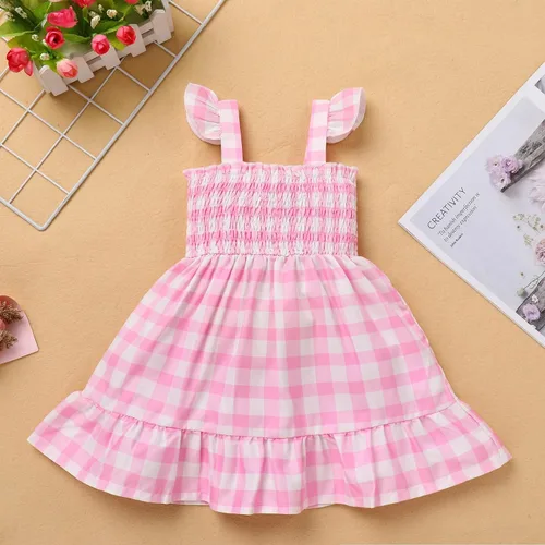 Miniatura 6 de Vestido vintage para niñas pequeñas, a cuadros, cuello halter, acampanado, vestido retro de cóctel, vestido de noche, disfraces de graduación