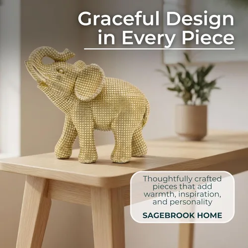 Miniatura 6 de Figura decorativa de elefante de resina para decoración del hogar y el baño, estatua de adorno para escritorio de oficina, sala de estar