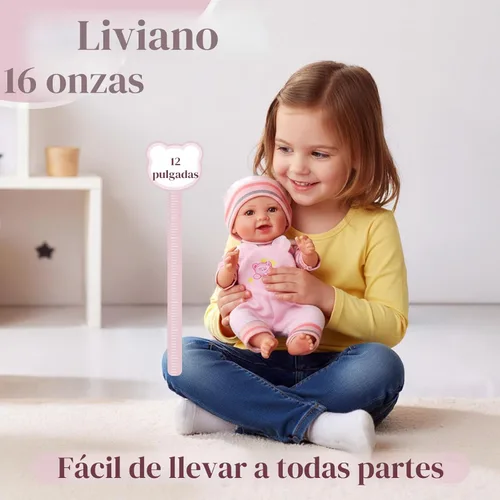 Miniatura 8 de BABESIDE - Muñecas de bebé, muñeca realista de cuerpo completo de vinilo de 12 pulgadas for Kids Age 3+, Real Life Details, Magic Feeding Bottle