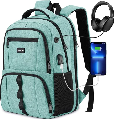 Miniatura 8 de Mochila para computadora portátil para hombres y mujeres, bolsa de computadora para la escuela universitaria, bolsa de computadora de regalo