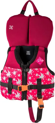 RONIX Girl's Laguna CGA Life Vest | Durable Neoprene Coast Guard Approved Swimming Life Jacket for Boating and Watersports with Plush Inner & Back