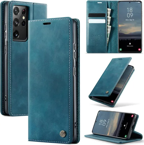 Miniatura 93 de Funda tipo cartera para iPhone 13 de piel tipo cartera con tarjetero y función atril, cierre magnético, bloqueo RFID, TPU a prueba de golpes