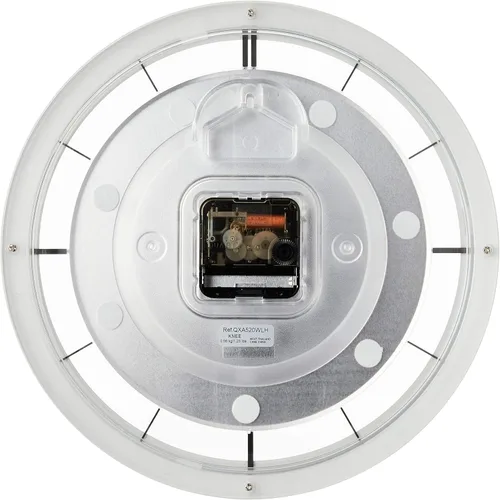 Miniatura 3 de Seiko QXA520WLH Reloj de pared de metal sin tictac, blanco, 11 pulgadas Plata
