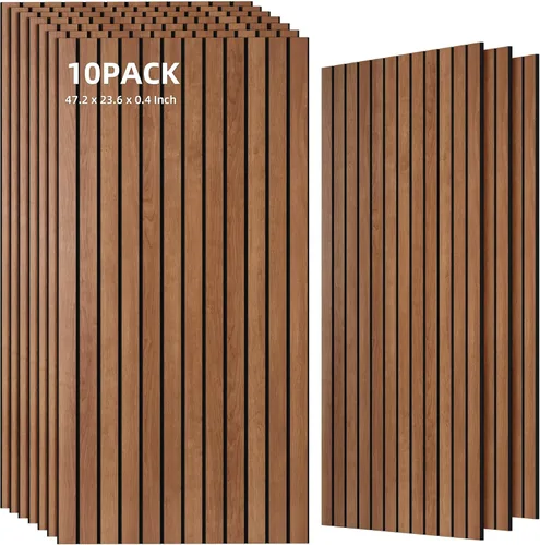 Miniatura 31 de Paquete de 10 paneles acústicos grandes, paneles de espuma insonorizante de 48 x 24 x 0.4 pulgadas para paredes, paneles premium de amortiguación