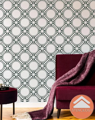 Miniatura 3 de STENCILOGY® / ARNO - Plantilla de pared XL de 24 "x 35", plantillas de pared grandes para pintar, Plantillas para paredes, Plantilla de pared