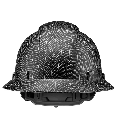 Miniatura 9 de Casco duro para trabajos de construcción aprobado por la OSHA, de ala completa, aprobado como seguro, con diseño personalizado de fibra de carbono