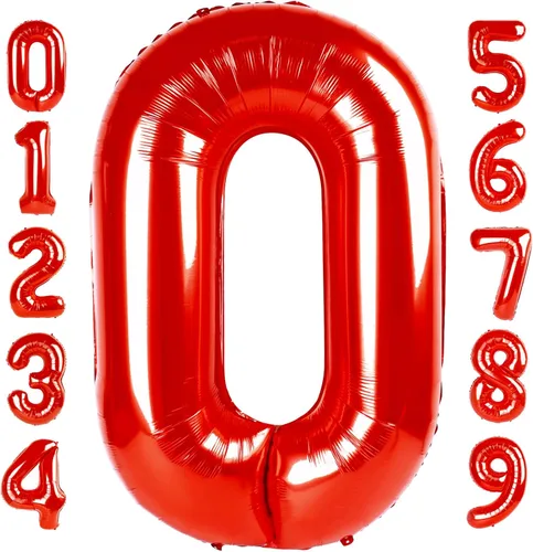 Miniatura 259 de Globos de números de 5 globos de 40 pulgadas, decoraciones de cumpleaños azules para niños y niñas, globos de números azul marino grandes