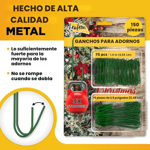 Miniatura 2 de Leafeon Paquete de 150 ganchos para adornos de Navidad, ganchos esenciales para adornos de Navidad, ganchos perfectos para decoración de árboles