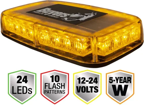 Miniatura 2 de Buyers Products 8891040, Mini barra de luz LED rectangular de 11 pulgadas multimontaje, magnética o montada permanentemente, luz de seguridad