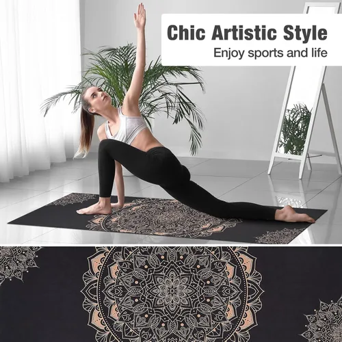 Miniatura 6 de MoKo Toalla de Yoga, Toalla de Yoga Caliente Antideslizante con Patrón de Estampado en Manta Rápido de Secado con Bolsillo en la Esquina