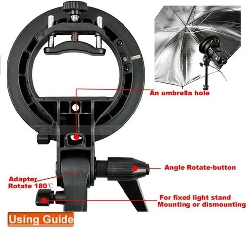Miniatura 6 de Godox soporte Bowens tipo S para flash snoot y ventana flexible