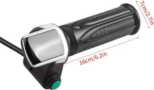 Miniatura 4 de Juego de empuñaduras de acelerador de pantalla LCD impermeable para bicicletas eléctricas, scooters coches (36 V) montaje de manillar duradero