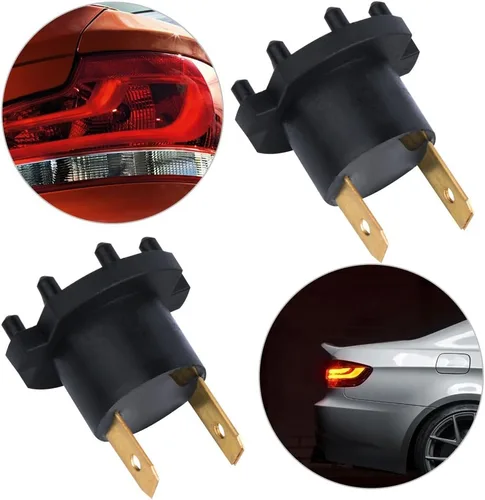Miniatura 3 de Soporte de bombilla para faros delanteros, piezas de repuesto duraderas para automóviles, soporte de enchufe de bombilla de faro, paquete de 2