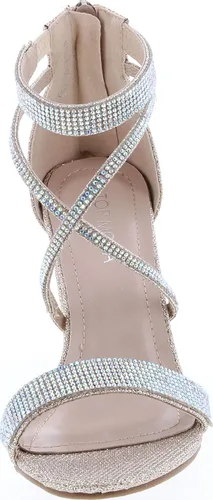 Miniatura 8 de TOP Moda - Sandalias de tacón alto con correa de tobillo y puntera abierta