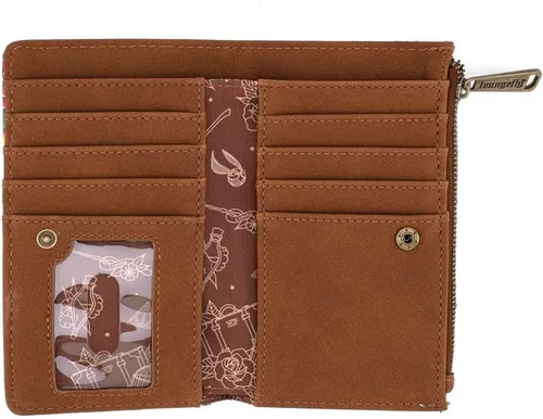Miniatura 3 de Loungefly Cartera plegable de piel sintética con estampado de tatuajes de Harry Potter Tattoo Print, Bi-fold Multi