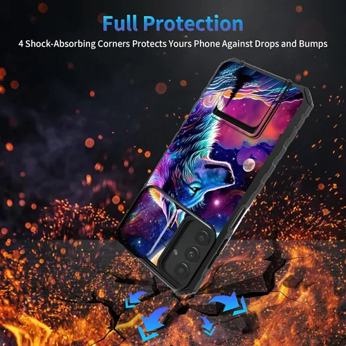 Miniatura 847 de Funda para Samsung Galaxy S22 Ultra 5G, Galaxy S22 Ultra con cubierta de cámara deslizante, funda resistente de doble capa con función atril Black