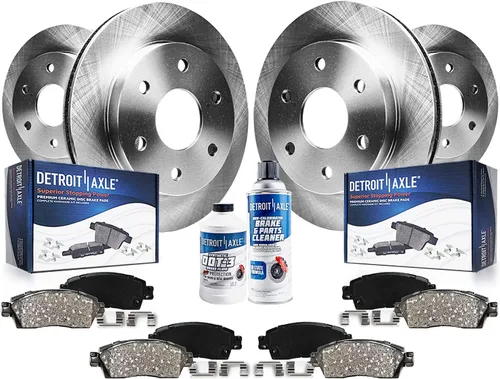 Miniatura 11 de Detroit Axle - Kit de frenos para Ford Crown Victoria Mercury Grand Marquis Marauder 2003-2011, rotores de freno y pastillas de freno de cerámica