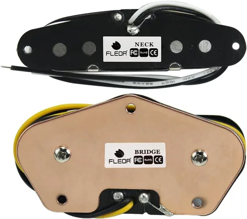 Miniatura 7 de FLEOR Alnico 5 Black TL Bridge Pickup para guitarra eléctrica estilo TL Pieza Negro