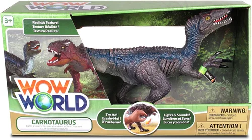 Miniatura 6 de NKOK WowWorld B/O Velociraptor (luces y sonidos), rugidos de reptiles realistas girando un brazo, luces LED rojas en la boca y a lo largo