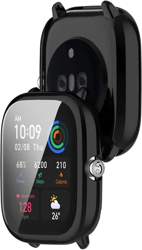 Miniatura 7 de Fundas protectoras de pantalla compatibles con Amazfit GTS 4 Mini, cubierta protectora duradera de TPU de cobertura completa, accesorios para Negro