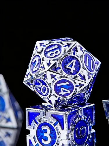 Miniatura 7 de RULE DICE DND - Juego de dados de metal, dados de D&D Dungeons and Dragons, juego de dados D y D grandes pesados de 7 dados de metal, RPG MTG, juego