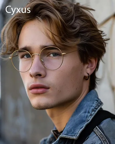 Miniatura 11 de Cyxus Gafas Redondas con Bloqueo de Luz Azul para Hombres y Mujeres, Marco de Alambre, Ultraligeras, Cómodas, para Oficina, Computadora