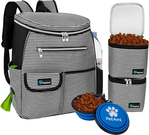 Miniatura 13 de PetAmi - Bolsa de viaje para perros con mochila, bolsas para perros aprobadas por aerolíneas para viajar, bolsa de pañales para cachorros, azul mar