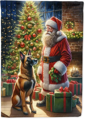 Miniatura 16 de Caroline's Treasures DAC4159CHF - Bandera de casa de Husky siberiano y Papá Noel para porche, grande, para colgar en la pared, poliéster