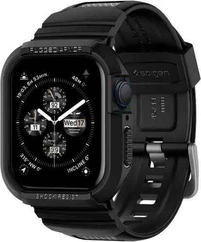Spigen for Apple Watch Band with Case, Rugged Armor Pro Compatible with Ultra 3/2/1 49mm, Series 11/10 46/42mm, 9/8/7 45/41mm, SE3/SE2/SE/6/5/4 Negro