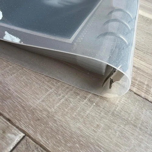Miniatura 2 de Álbum de fotos de cabina de fotos de 4 x 6 pulgadas, cuaderno con purpurina de 6 anillos con 10 fundas de fotos de 4 x 6, se adapta a 20 páginas