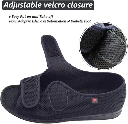Miniatura 3 de W&LESVAGO Sandalias diabéticas para mujer, ancho ajustable para artritis y edema zapatos MS7008
