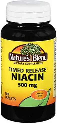 Miniatura 6 de Nature's Blend Niacina Liberación Temporizada 250 mg 250 mg 100 Tabletas
