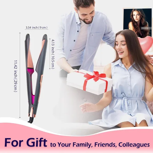 Miniatura 6 de ANGENIL Plancha Plana de Cerámica Pro Twist de 1 Pulgada, Alisador y Rizador de Cabello de Doble Voltaje 2 en 1, Multi-Estilizadores Plancha Plana