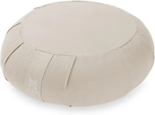 Miniatura 13 de Zafu Cojín de meditación, almohada redonda de yoga de trigo sarraceno de 15 pulgadas con funda de algodón orgánico