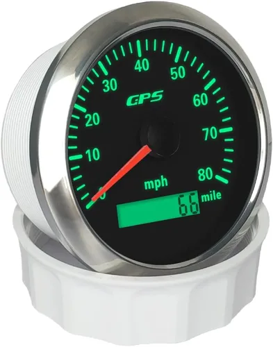 Miniatura 2 de ELING Kit de cuentakilómetros con velocímetro GPS de 3.346 in, calibre de 0 a 80 MPH para automóvil a control remoto, camión, motocicleta, barco