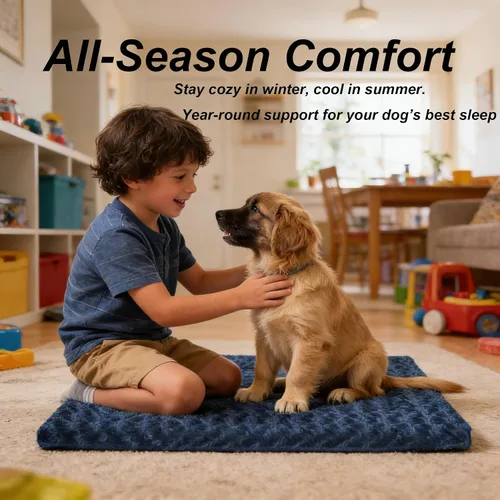 Miniatura 2 de Tapete de Cama para Perro - Tapetes de Cama Reversibles para Jaula de Perro, Suave y Transpirable, Almohadilla para Perrera, Cama de Jaula Duradera