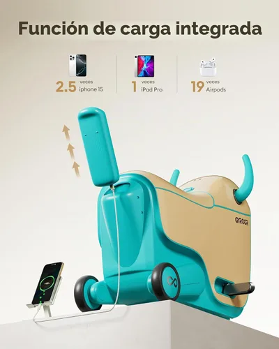 Miniatura 3 de Gyroor GNU Coche Eléctrico para Niños con Ruedas Intermitentes, Velocidades Ajustables y Almacenamiento de 14L, Vehículos Eléctricos para Niños
