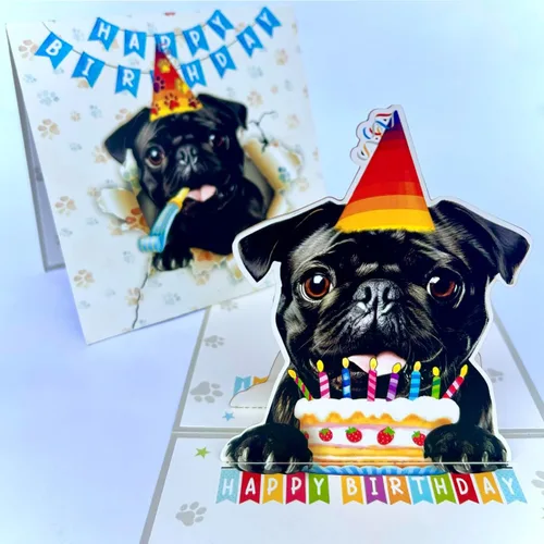 Miniatura 31 de Tarjeta de cumpleaños de perro Beagle 3D emergente – Felicitación de feliz cumpleaños para los amantes de los perros – Tarjeta desplegable